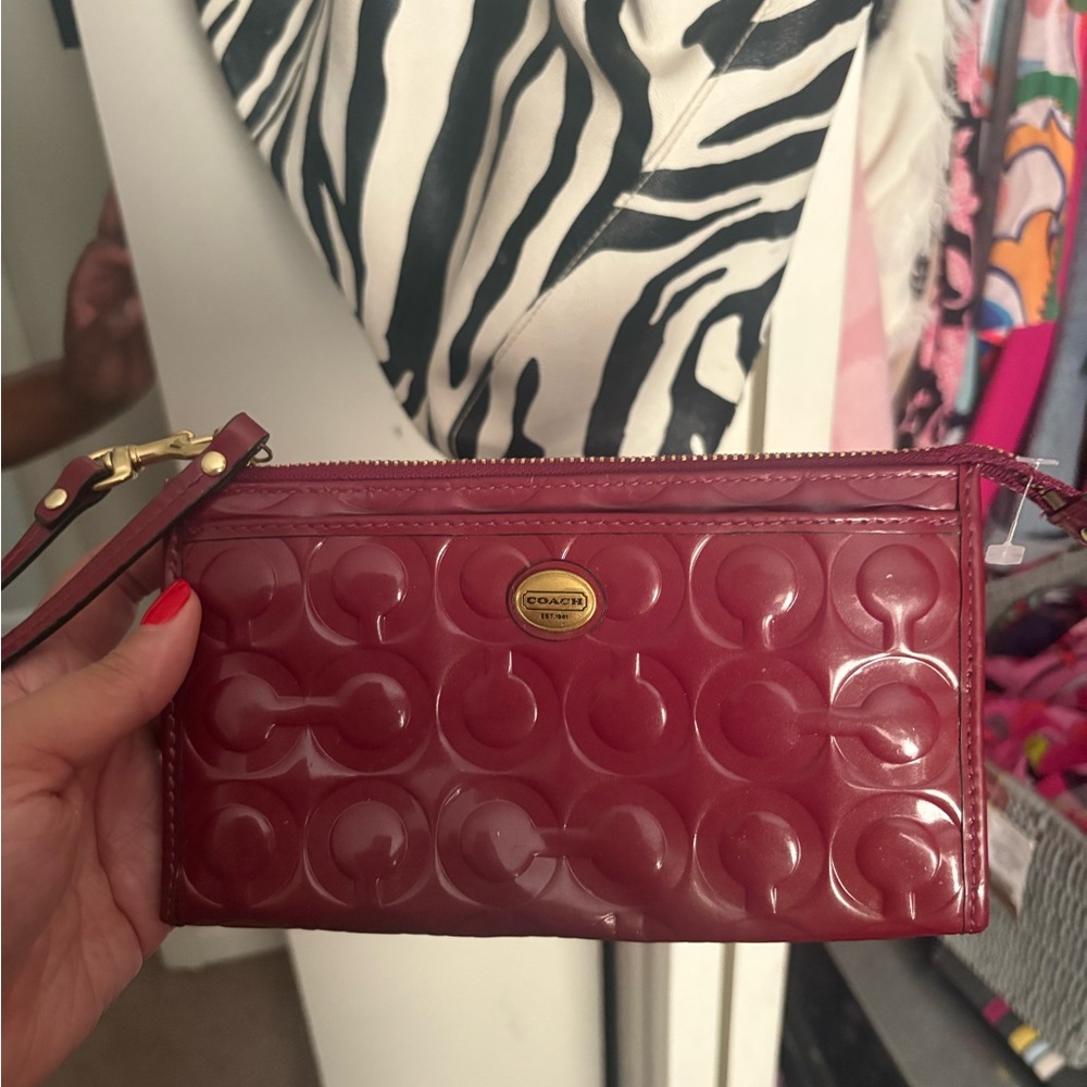 Coach Red Wristlet